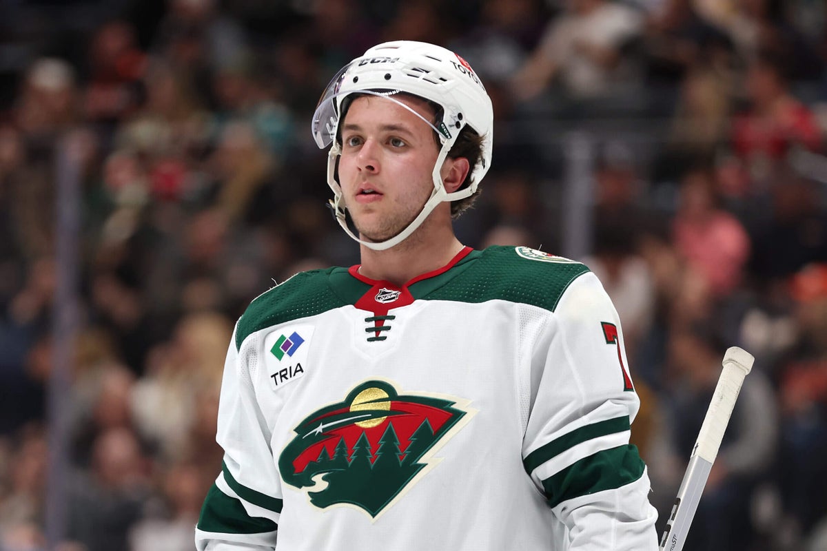 ‘I’m not dying, I’m OK:’ The Wild’s Brock Faber on ‘scary’ scene taking puck to throat