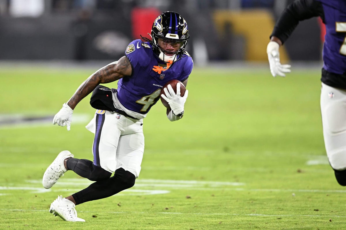 Ravens’ leading receiver Zay Flowers ruled out with knee injury vs. Browns