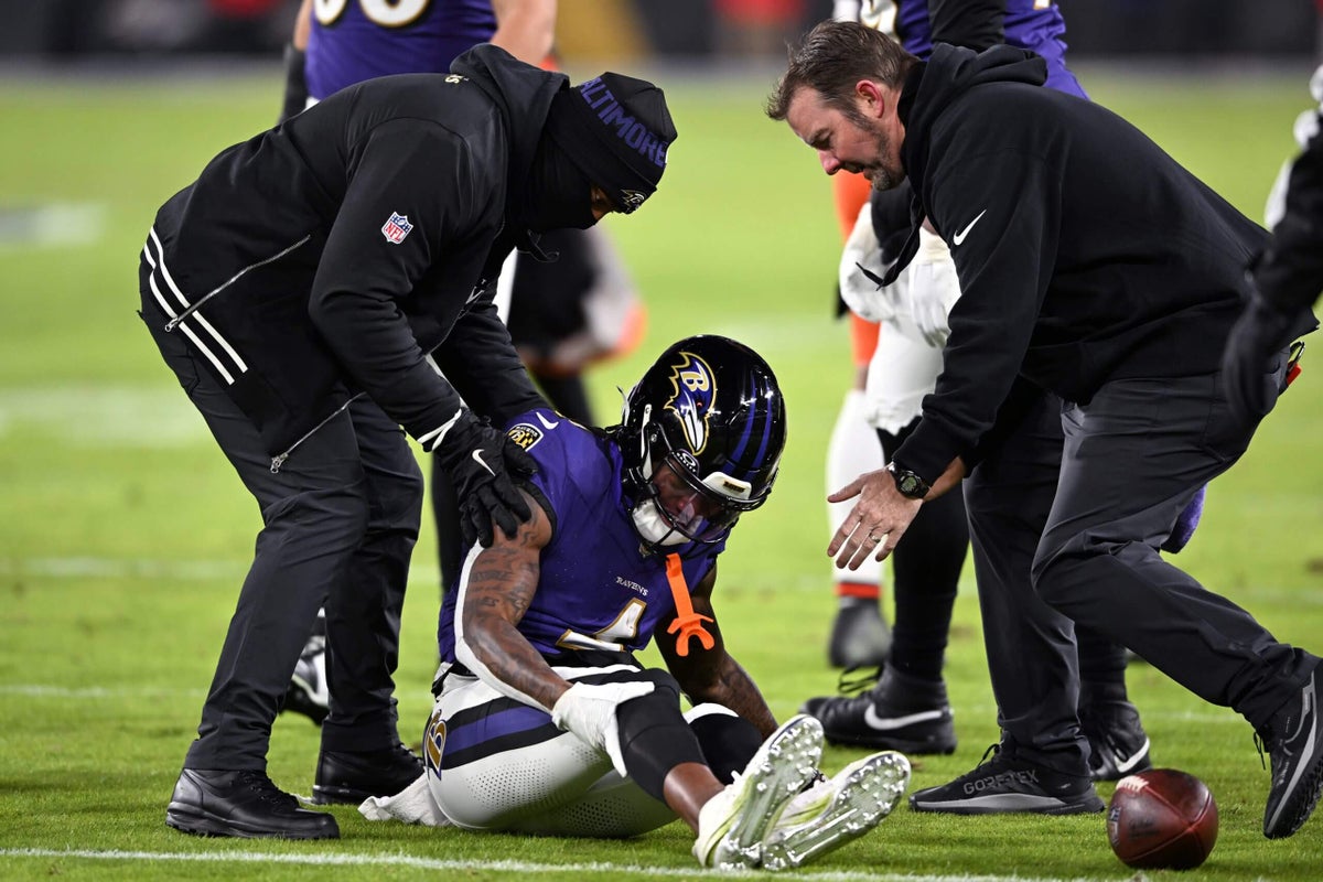 Zay Flowers to miss Ravens’ wild-card matchup vs. Steelers with knee injury